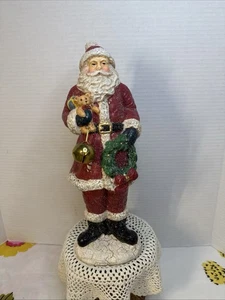 Vintage Midwest Of Cannon Falls STEHENDER WEIHNACHTSMANN mit Spielzeug, Glocke & Kranz - Bild 1 von 11