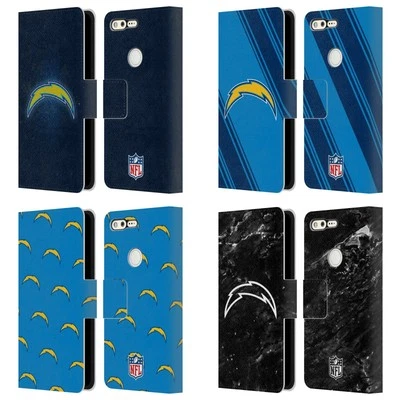 NFL LOS ANGELES CHARGERS ARTWORK LEATHER BOOK WALLET CASE FOR GOOGLE PHONES - Image 1 of 4