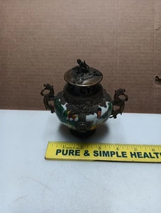 chinesisches Porzellan Bronze Räuchergefäß Drachen Affe - Bild 1 von 10