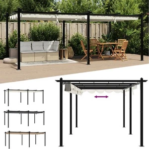 6x3m Pavillon Aluminium mit ausziehbarem Dach Garten Pergola Gazebo Partyzelt - Bild 1 von 32