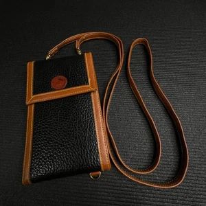 De Colección DOONEY & BOURKE Bandolera Cartera Organizador Chequera Borde de Cuero Braciano - Imagen 1 de 21