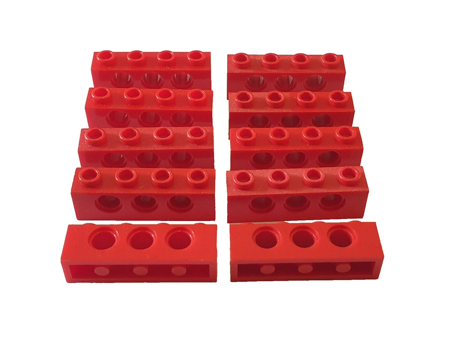 10 x LEGO Technik Lochbalken 1x4 #3701 Rot - Bild 1 von 1