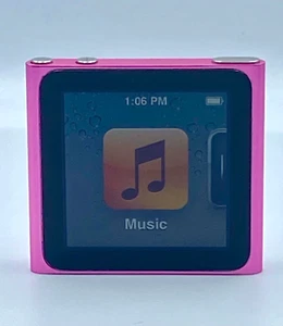 APPLE iPOD NANO 6TH GEN 8GB PINK MUSIC MEDIA PLAYER 1.54" MULTITOUCH w/CLIP - Picture 1 of 9