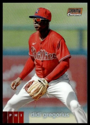 2020 Stadium Club Chrome Orange Didi Gregorius 04/25 Philadelphia Phillies #134 - Image 1 of 2