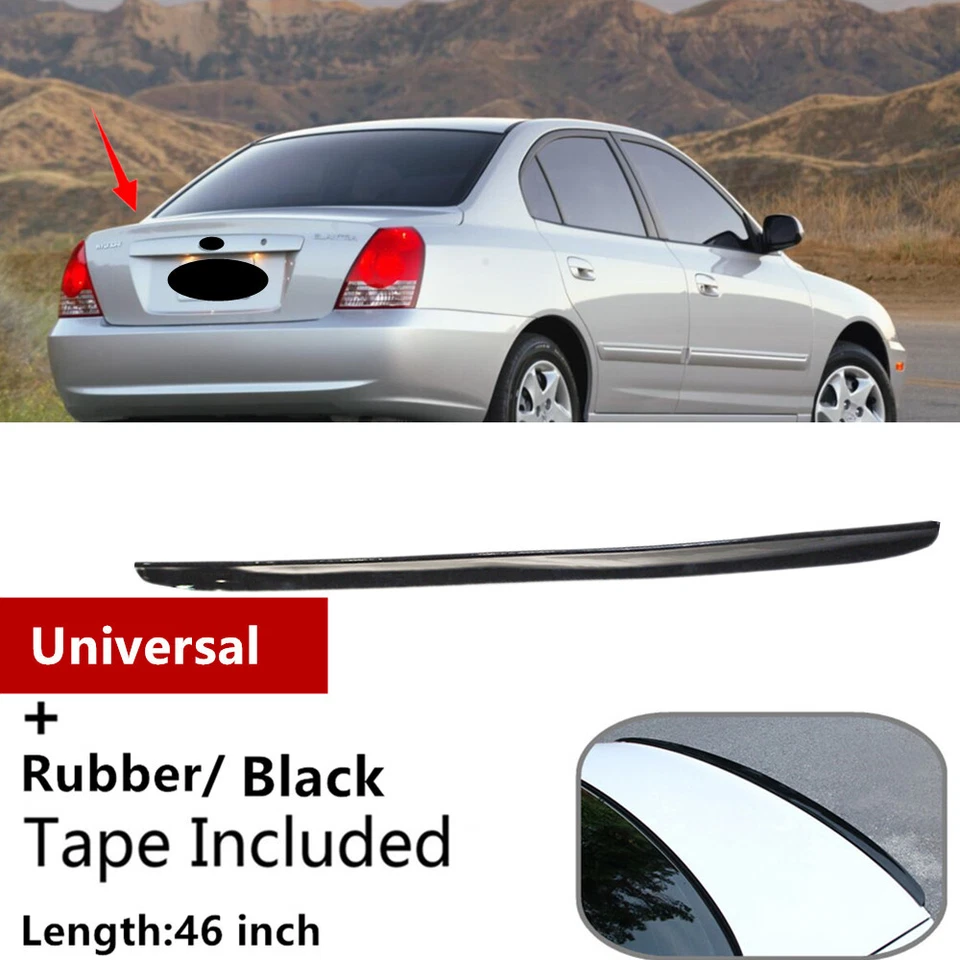 46'' Universal Fit For 2001-06 Hyundai Elantra Sedan Rear Trunk Lip Spoiler Wing Foto 1 de 4