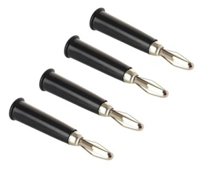Steren Bananenstecker schwarz Kunststoffgriff - 4er-Pack - Bild 1 von 1