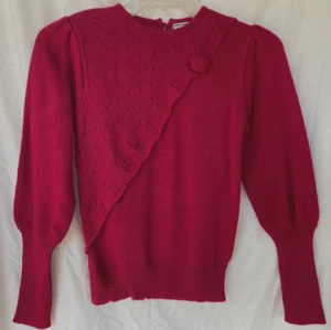 Vintage 80er.ANDREW ST JOHN..WINZIG..GERAFFTE ÄRMEL..LANGE MANSCHETTE..ACRYL..PULLOVER S/M - Bild 1 von 6