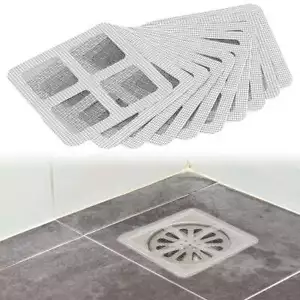 50X Floor Drain Sticker Disposable Shower Drain Hairpin Net Waterproof Adhesive - Picture 1 of 12