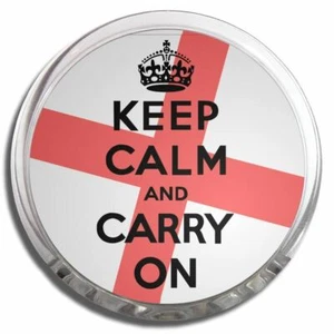 England Keep Calm and Carry On Memo Fridge Magnet Plastic Clip (58mm) - Picture 1 of 2