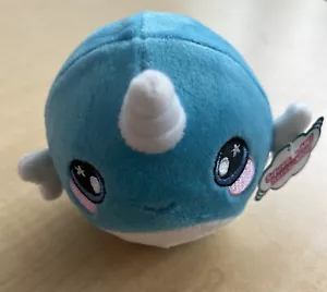 Nadia Narwhal - Squeezeamals Series 2 - 3.5" Super-Squishy Foam Stuffed Animal - Picture 1 of 4
