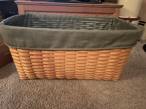 Longaberger 2003 Classic Hostess Hope Chest Basket Combo w/ Leather Handles RARE Cover