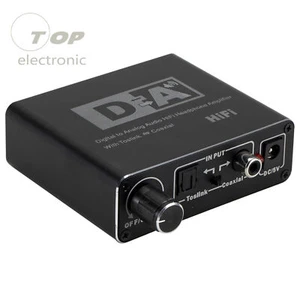 Convertidor de audio digital a analógico HiFi RCA Amplificador Decodificador Óptico Coaxial Nuevo - Imagen 1 de 25