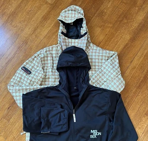 De Colección Mission Six Recco Sistema de Rescate de Avalancha Esquí Nieve Chaqueta Hombres L Cuadros Y2K - Imagen 1 de 24
