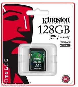 Kingston 128GB SDXC SD XC CLASS 10 HD Memory Card Secure Digital Extended Flash
