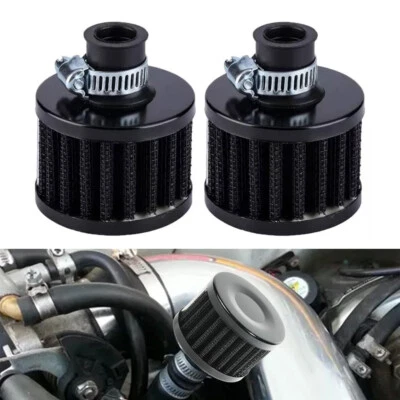 Filtro de admisión de aire frío caja de ventilación turbo cubierta de válvula de respirador de automóvil 2 piezas 12 mm Foto 1 de 4