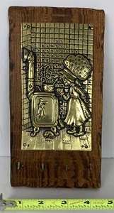 Vintage Holly Hobbie Wood Plaque Wall Hanging 4 Hook Key Holder - Picture 1 of 6