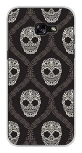 Coque en silicone imprimée compatible Samsung Galaxy A3 2017 Floral skull - Photo 1 sur 3