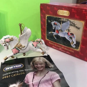 Breyer Horse Snowstar Porcelain Carousel Ornament #700607 2007 ￼￼ - Picture 1 of 9