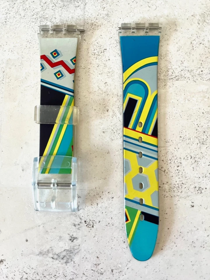 BRACELET MONTRE SILICONE POUR MONTRE SWATCH FANTAISIE 17 MM - Photo 1/1