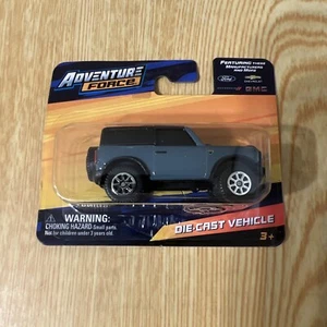 2023 Maisto 1/64 Adventure Force 2021 Ford Bronco 2 Door Blue/Gray w/Black Top - Picture 1 of 2