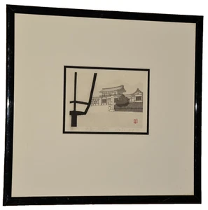 SADAO UETANI Original Vintage Signed Woodcut Landscape Japanese Woodblock Print - Picture 1 of 10