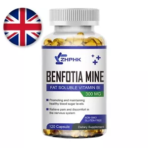 BENFOTIAMINE 300 mg 120 tappi vegetali VITAMINA B1 qualità premium benessere generale - Foto 1 di 10