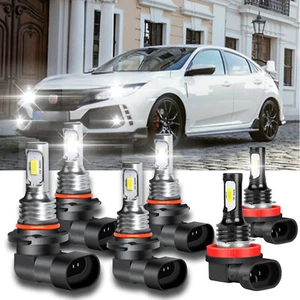 For Honda Civic 2006-2015 LED Headlight High Low Beam Fog Light Combo Bulbs - Picture 1 of 17