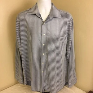 Donald J Trump Dress Shirt Signature Collection Long Sleeve 16.5 34/35 Gray Blue - Picture 1 of 6