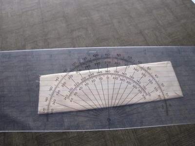 C-THRU RULER COMPANY Protractor Plotter C 72 Approx. 4" x 15" w Original Sleeve - Image 1 of 4