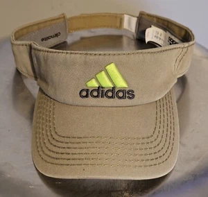 Adidas Men's CLIMALITE Weekend Warrior Adjustable Visor-Dark Khaki/Slime - Picture 1 of 5