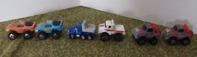 6 Road Champs Micro Machines Cars Dump Trucks  Vintage 80s Lot 3 color change - Image 1 of 4
