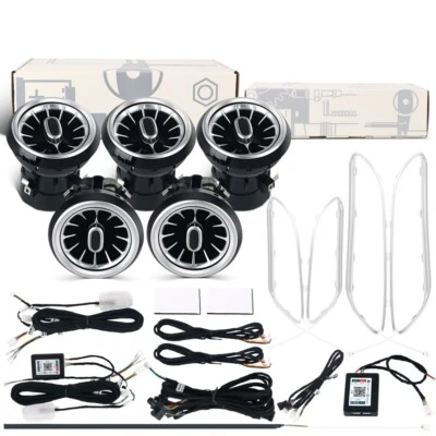 For Mercedes-Benz CLA250 W117 256 Colors APP Control Air Vent LED Ambient Light Foto 1 de 4