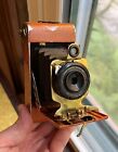 Rare Orange Ansco Vest Pocket Ready Set Antique Film Folding Camera