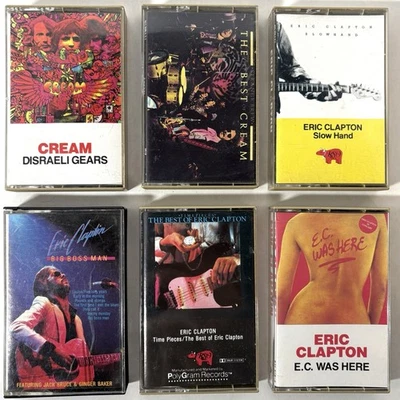 Cream Eric Clapton Cassette Tapes Lot Disraeli Gears Slow Hand Strange Brew Best Foto 1 de 4