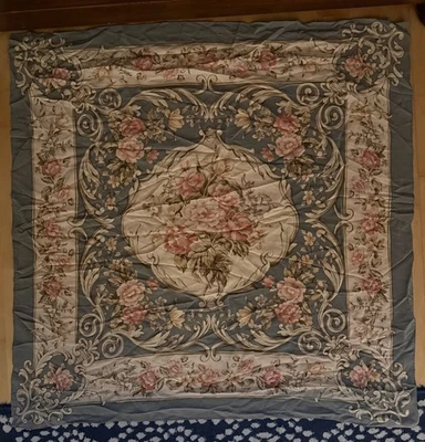 De Colección Ralph Lauren Bufanda Seda Rosa Floral Rosa Azul Clásico 33′′ Foto 1 de 3