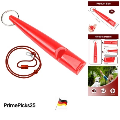 Hundepfeife Erziehungshilfen mit Trageband für Hundetraining Outdoor Rot