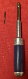 🇺🇸VTG Craftsman Tools BLUE Push Hand Drill Tool Driver Screwdriver Bit Set USA - Picture 1 of 5
