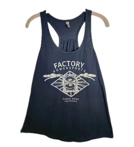 Nueva camiseta sin mangas para mujer azul mediana motociclista gráfico espalda deportiva - Imagen 1 de 7