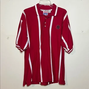 Polo deportivo vintage OU talla XL rojo blanco manga corta para hombre Oklahoma University - Imagen 1 de 5