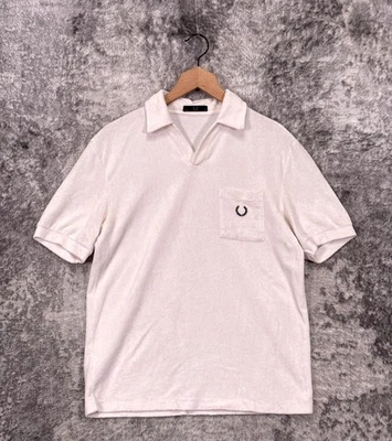 Camisa Polo Fred Perry Mediana Para Hombre Tela Terry Blanca Manga Corta Foto 1 de 4