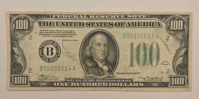 1934A One Hundred $100 Dollar Federal Reserve Note B New York, NY - Image 1 of 4
