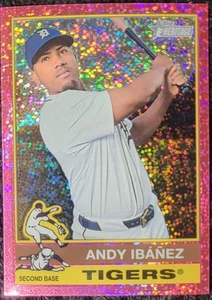 ANDY IBÁÑEZ 2025 Topps Heritage PINK SPARKLE CHROME #94 DETROIT TIGERS - Picture 1 of 2