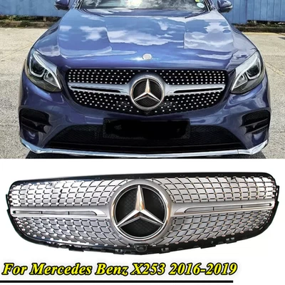 Front Grill Grille W/Emblem For Mercedes Benz X253 2016-2019 GLC250 GLC300 GLC43 Foto 1 de 4