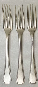 VTG (3) CHRISTOFLE AMERICA STANDARD/FISH FORKS 7 1/8", SILVERPLATE, c1935 Excel - Picture 1 of 12