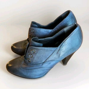 Francesco Morichetti Womens Leather Ankle Bootie 4" Heels Navy Size Eur 39 - Picture 1 of 8