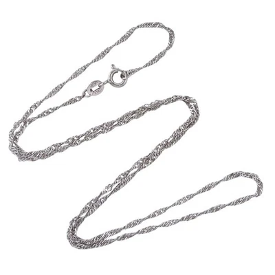 Collar de cadena vintage Italia plata esterlina 925 Singapur 18" Foto 1 de 3