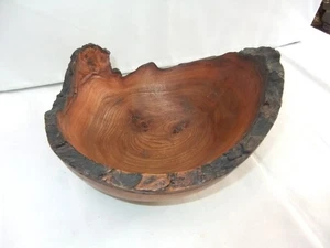 Cuenco de madera rústico vintage hecho a mano altura 12x20x17 cm - Imagen 1 de 7