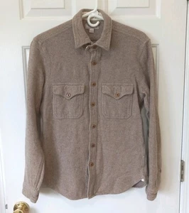 WALLACE & BARNES Men's Brown Cotton Wool Button Shirt Long Sleeve Casual S - Picture 1 of 4
