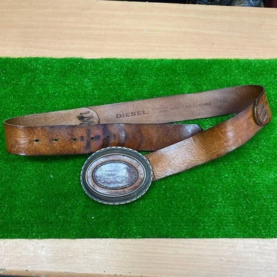 Cinturón de cuero Diesel para hombre muy difícil de encontrar longitud total 110 cm vintage de lujo ITA Foto 1 de 4