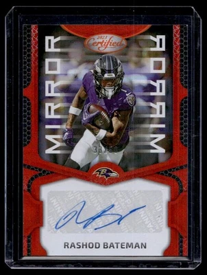 2023 Panini Certified Mirror Orange Auto Rashod Bateman #MS54 /50 - Image 1 of 2